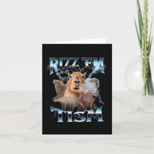 Autisme Grappig Rizz EM met de Tism Meme Autistic Kaart (Voorkant)