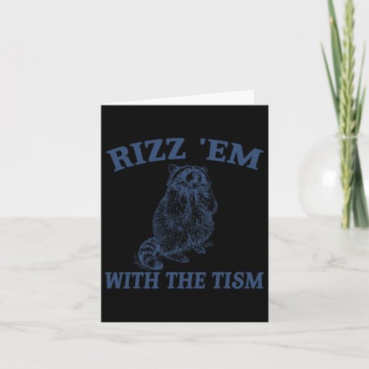 Autisme Grappig Rizz EM met de Tism Meme Autistic Kaart (Voorkant)