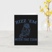 Autisme Grappig Rizz EM met de Tism Meme Autistic Kaart (Gele Bloem)