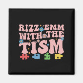 Autisme Grappig Rizz EM met de Tism Meme Autistic Magneet (Voorkant)