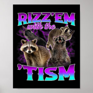 Autisme Grappig Rizz EM met de Tism Meme Autistic  Poster
