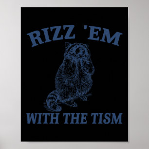 Autisme Grappig Rizz EM met de Tism Meme Autistic  Poster