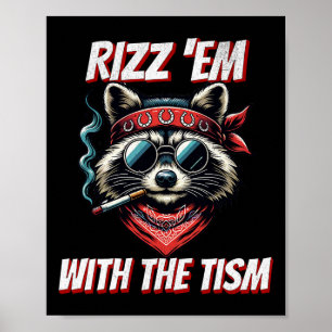 Autisme Grappig Rizz EM met de Tism Meme Autistic  Poster