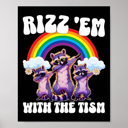 Autisme Grappig Rizz EM met de Tism Meme Autistic Poster (Voorkant)