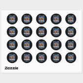 Autisme Grappig Rizz EM met de Tism Meme Autistic Ronde Sticker (Vel)