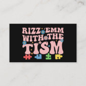 Autisme Grappig Rizz EM met de Tism Meme Autistic Visitekaartje (Voorkant)