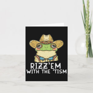 Autisme Grappig Rizz Em met de Tism Meme Autistisc Kaart