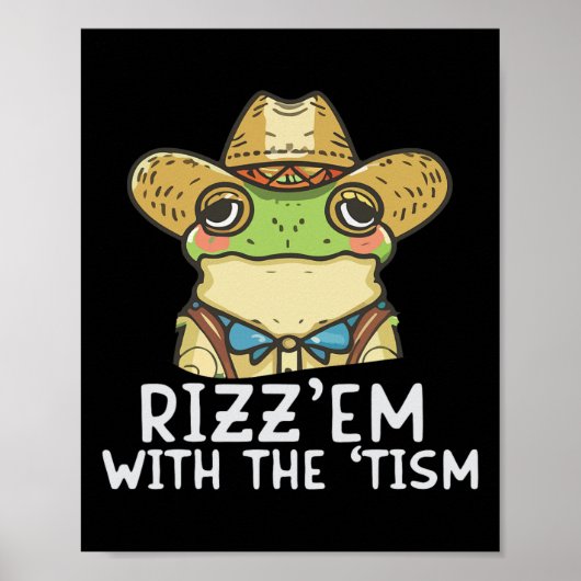 Autisme Grappig Rizz Em met de Tism Meme Autistisc Poster (Voorkant)