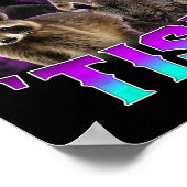 Autisme Grappig Rizz Em met het Tism Meme Racoon Poster (Hoek)