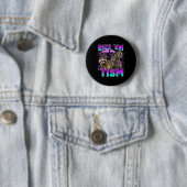 Autisme Grappig Rizz Em met het Tism Meme Racoon Ronde Button 5,7 Cm (In situ)