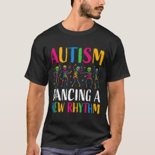 Autisme Grappig Skelet Dansen Nieuw Ritme Autisme T-shirt
