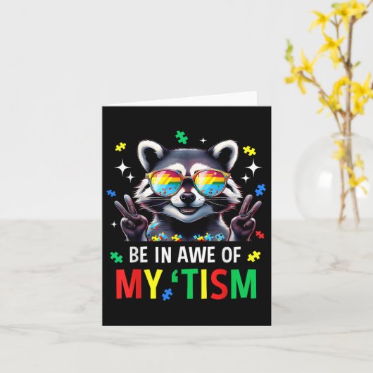 Autisme grappig zijn in ontzag van mijn Tism Meme  Kaart (Gele Bloem)