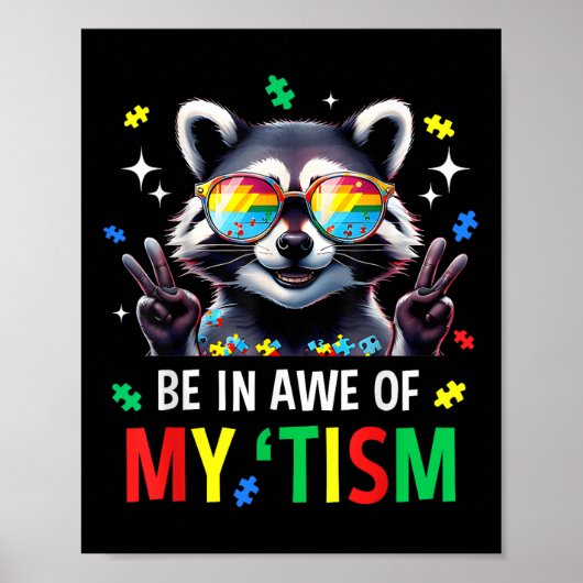 Autisme grappig zijn in ontzag van mijn Tism Meme  Poster (Voorkant)