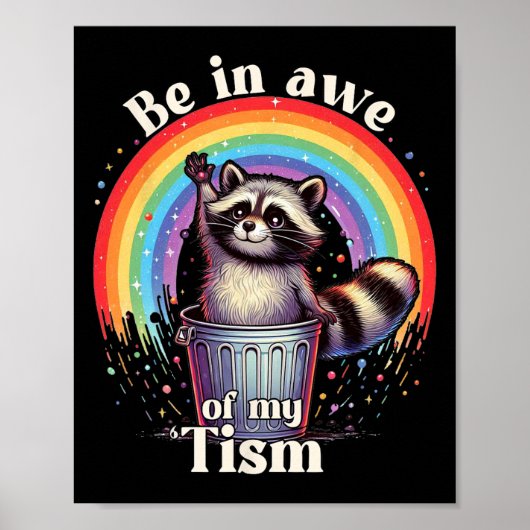 Autisme grappig zijn in ontzag van mijn tisme meme poster (Voorkant)