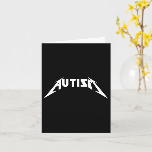 Autisme Grappige meme Kaart (Gele Bloem)
