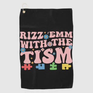 Autisme Grappige Rizz Em Met De Tism Meme Autistis Golfhanddoek