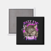 Autisme Grappige Rizz Em Met De Tism Meme Autistis Magneet (Voorkant / Achterkant)