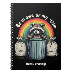 Autisme Grappige Wasbeer Wees Verbaasd Over Mijn ' Notitieboek
