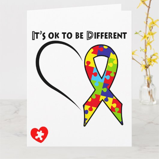 Autisme - Grote Kaart (8,5 x 11 inch) (Gele Bloem)