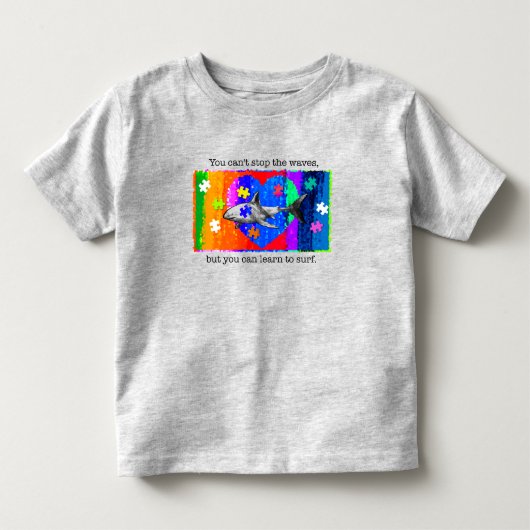 Autisme Haai 2T GRIJS Kinder Shirts (Voorkant)