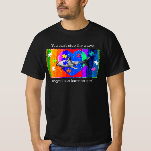 Autisme Haai MANNEN T-shirt (Voorkant)