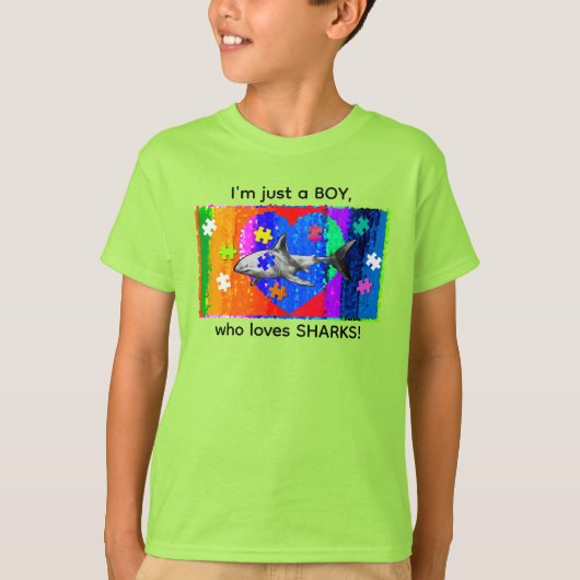 Autisme Haai T-shirt (Voorkant)