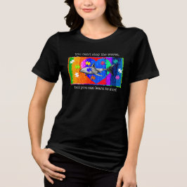 Autisme Haai VROUWEN ZWART Tri-Blend Shirt