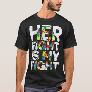 Autisme-Haar Strijd Is Mijn Strijd Autisme Bewustz T-shirt