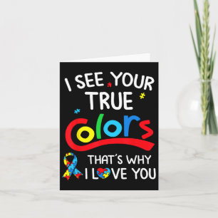 Autisme Hand Ik zie je ware kleuren bewustzijn vro Kaart
