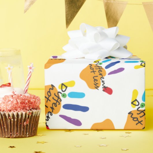 Autisme handen anders niet minder inclusieve verja cadeaupapier (Verjaardagsfeest)