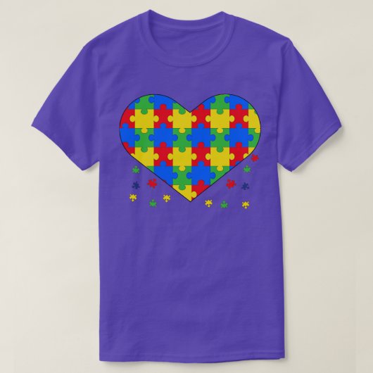Autisme — Harde puzzelstukjes voor autistiek T-shirt (Design voorkant)