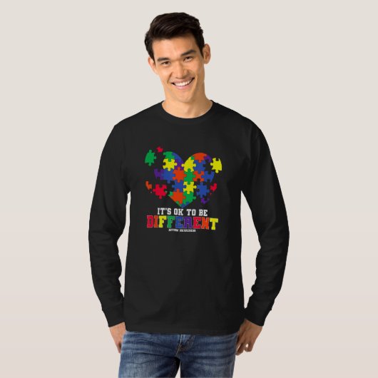 Autisme Heart Puzzle ondersteunt Autisme Awareness T-shirt (Voorkant volledig)