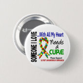 Autisme heeft een Cure 3 nodig Ronde Button 5,7 Cm (Voorkant /achterkant)