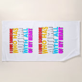 Autisme heeft mijn hart veroverd strandlaken (Voorkant)