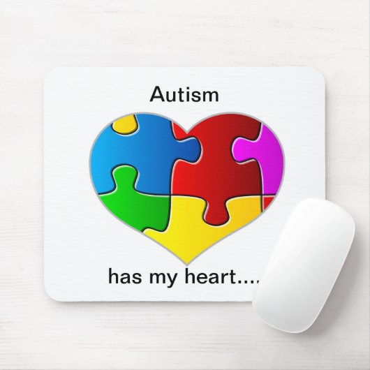 Autisme heeft mijn hartmuispad... muismat (Met muis)