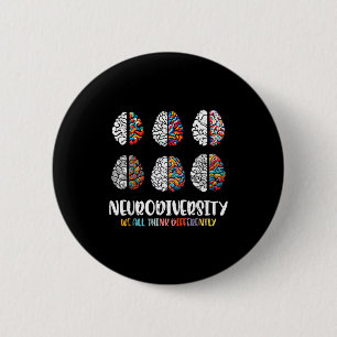Autisme hersenen neurodiversiteit asd bewustzijn m ronde button 5,7 cm