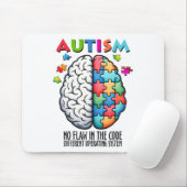 Autisme Hersenpuzzel Geen fout in de code Muismat (Met muis)