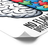 Autisme Hersenpuzzel Geen Fout In De Code Poster (Hoek)
