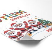 Autisme Het Is Geen Beperking Dabbing Kerstman Poster (Hoek)