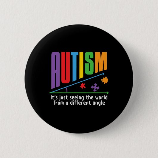 Autisme - het is gewoon de wereld vanuit een ander ronde button 5,7 cm (Voorkant)