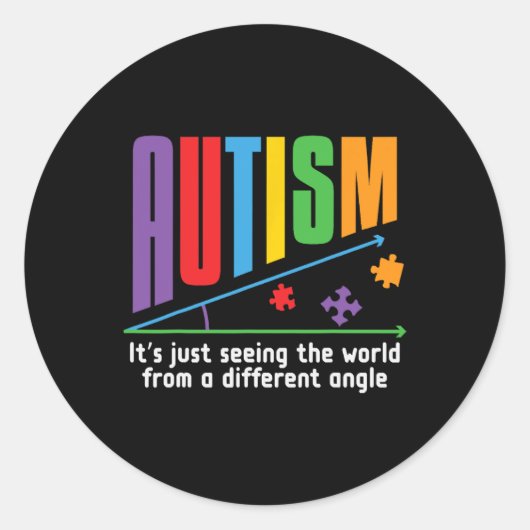 Autisme - het is gewoon de wereld vanuit een ander ronde sticker (Voorkant)