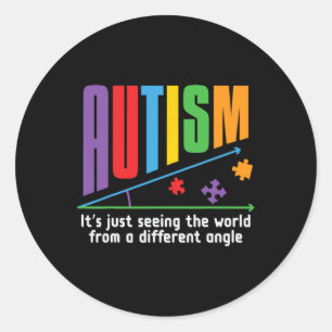 Autisme - het is gewoon de wereld vanuit een ander ronde sticker