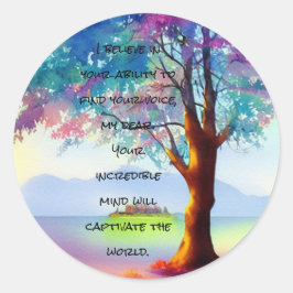 Autisme - Het machtigen van Bericht - het fasciner Ronde Sticker