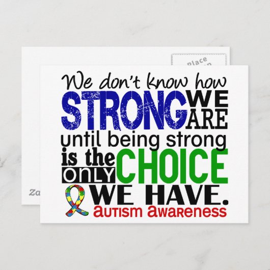 Autisme hoe sterk we zijn briefkaart (Voorkant / Achterkant)