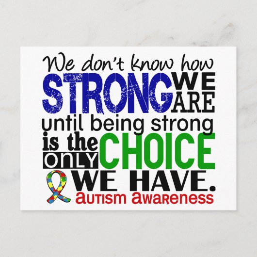 Autisme hoe sterk we zijn briefkaart (Voorkant)
