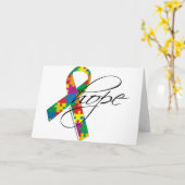 Autisme hoop 2 kaart (Gele Bloem)