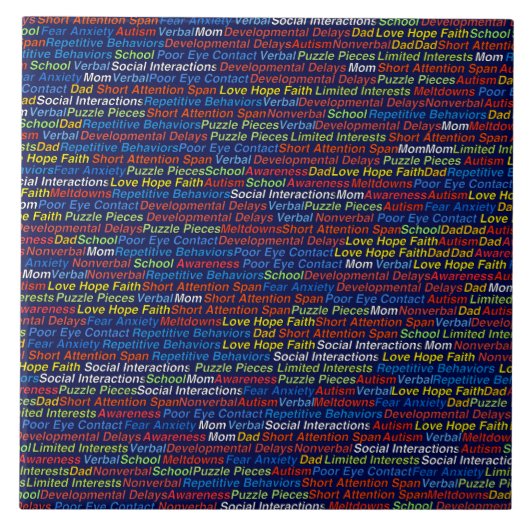 Autisme - Houd dit ontwerp of creëer uw eigen ontw Tegeltje (Voorkant)