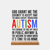 Autisme Houd of ontwerp je eigen Acryl Bord (Voorkant)