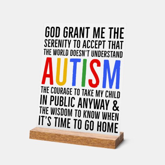 Autisme Houd of ontwerp je eigen Acryl Bord (Hoek)