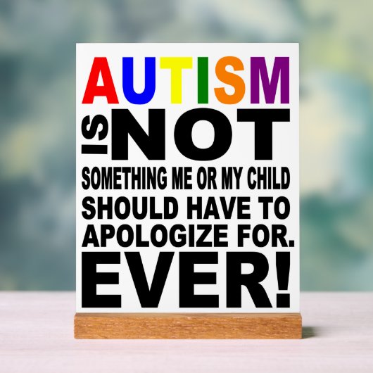 Autisme Houd of ontwerp je eigen Acryl Bord (Neutraal)